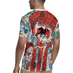 St George Illawarra Dragons Rugby Jersey Tropical Hibiscus Floral Pattern With Red And White Accents
