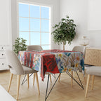 St George Illawarra Dragons Tablecloth Tropical Hibiscus Floral Pattern With Red And White Accents