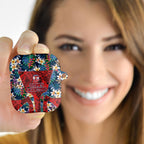 Sydney Roosters AirPods Case Tropical Hibiscus Floral Pattern With Red And Blue Accents