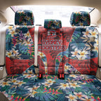 Sydney Roosters Back Car Seat Cover Tropical Hibiscus Floral Pattern With Red And Blue Accents