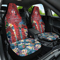 Sydney Roosters Car Seat Cover Tropical Hibiscus Floral Pattern With Red And Blue Accents