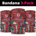Sydney Roosters Neck Gaiter Tropical Hibiscus Floral Pattern With Red And Blue Accents