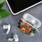 Wests Tigers AirPods Case Tropical Hibiscus Floral Pattern With Orange And Black Accents