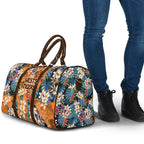 Wests Tigers Travel Bag Tropical Hibiscus Floral Pattern With Orange And Black Accents