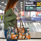 Wests Tigers Travel Bag Tropical Hibiscus Floral Pattern With Orange And Black Accents