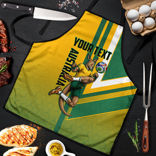Personalized Australia Soccer Kangaroo Apron Australia Flag Athletic Mascot Boxing Kangaroo