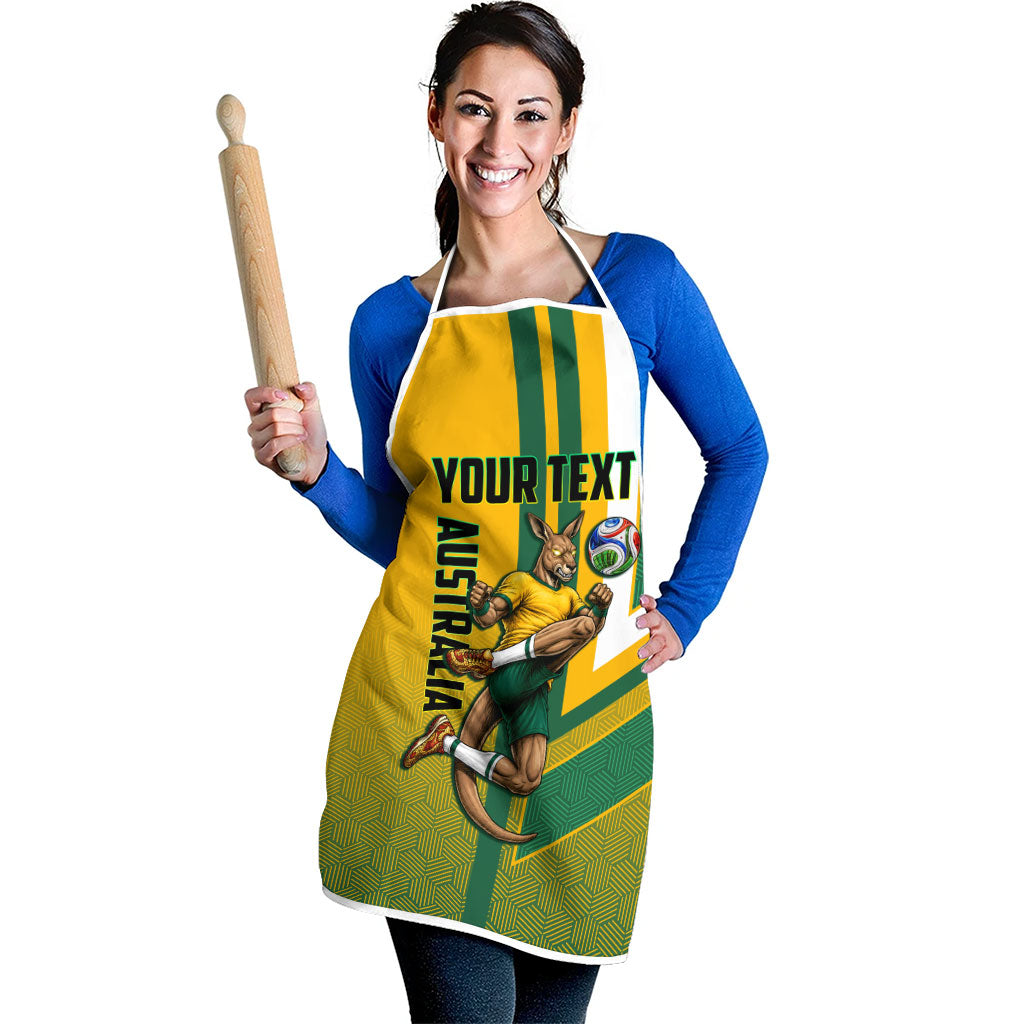 Personalized Australia Soccer Kangaroo Apron Australia Flag Athletic Mascot Boxing Kangaroo