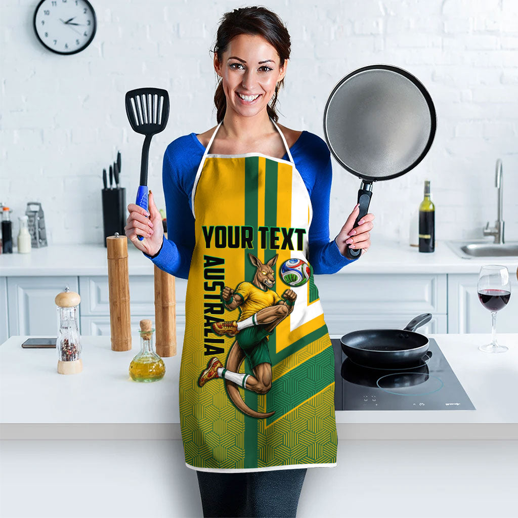 Personalized Australia Soccer Kangaroo Apron Australia Flag Athletic Mascot Boxing Kangaroo