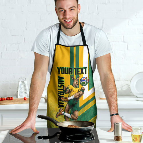 Personalized Australia Soccer Kangaroo Apron Australia Flag Athletic Mascot Boxing Kangaroo