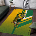 Personalized Australia Soccer Kangaroo Area Rug Australia Flag Athletic Mascot Boxing Kangaroo