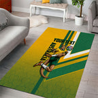 Personalized Australia Soccer Kangaroo Area Rug Australia Flag Athletic Mascot Boxing Kangaroo