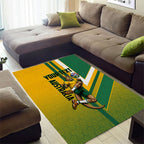 Personalized Australia Soccer Kangaroo Area Rug Australia Flag Athletic Mascot Boxing Kangaroo