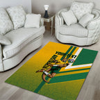 Personalized Australia Soccer Kangaroo Area Rug Australia Flag Athletic Mascot Boxing Kangaroo