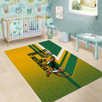 Personalized Australia Soccer Kangaroo Area Rug Australia Flag Athletic Mascot Boxing Kangaroo