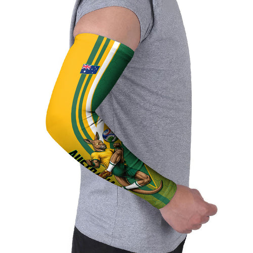 Personalized Australia Soccer Kangaroo Arm Sleeves Australia Flag Athletic Mascot Boxing Kangaroo