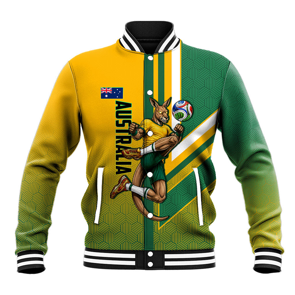 Personalized Australia Soccer Kangaroo Baseball Jacket Australia Flag Athletic Mascot Boxing Kangaroo