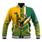 Personalized Australia Soccer Kangaroo Baseball Jacket Australia Flag Athletic Mascot Boxing Kangaroo