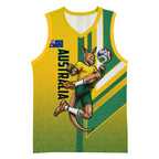 Personalized Australia Soccer Kangaroo Basketball Jersey Australia Flag Athletic Mascot Boxing Kangaroo