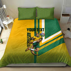 Personalized Australia Soccer Kangaroo Bedding Set Australia Flag Athletic Mascot Boxing Kangaroo