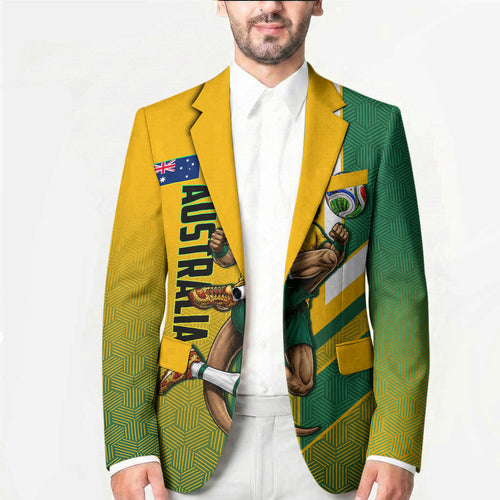 Personalized Australia Soccer Kangaroo Blazer Australia Flag Athletic Mascot Boxing Kangaroo