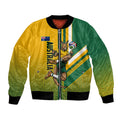 Personalized Australia Soccer Kangaroo Bomber Jacket Australia Flag Athletic Mascot Boxing Kangaroo