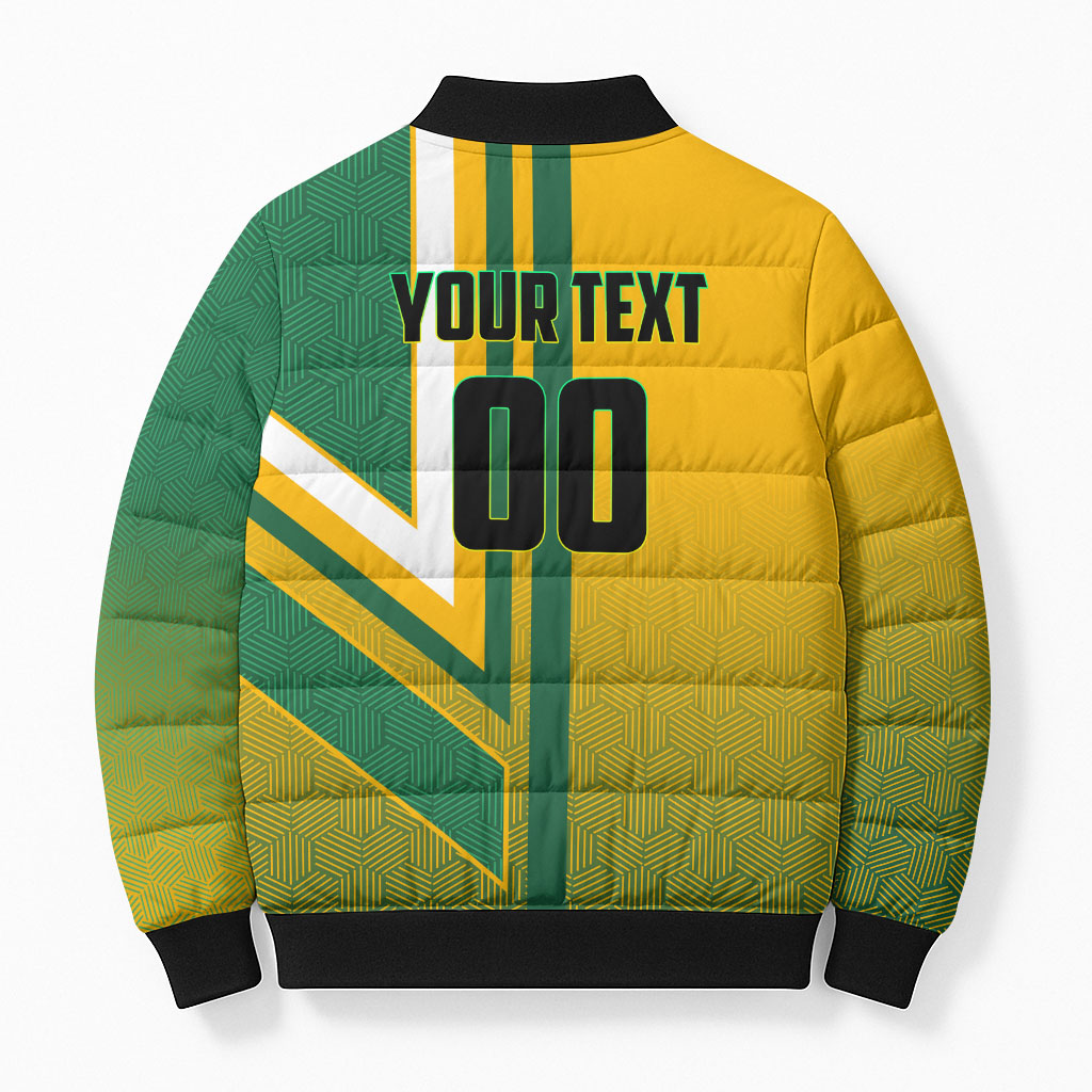 Personalized Australia Soccer Kangaroo Bomber Puffer Jacket Australia Flag Athletic Mascot Boxing Kangaroo
