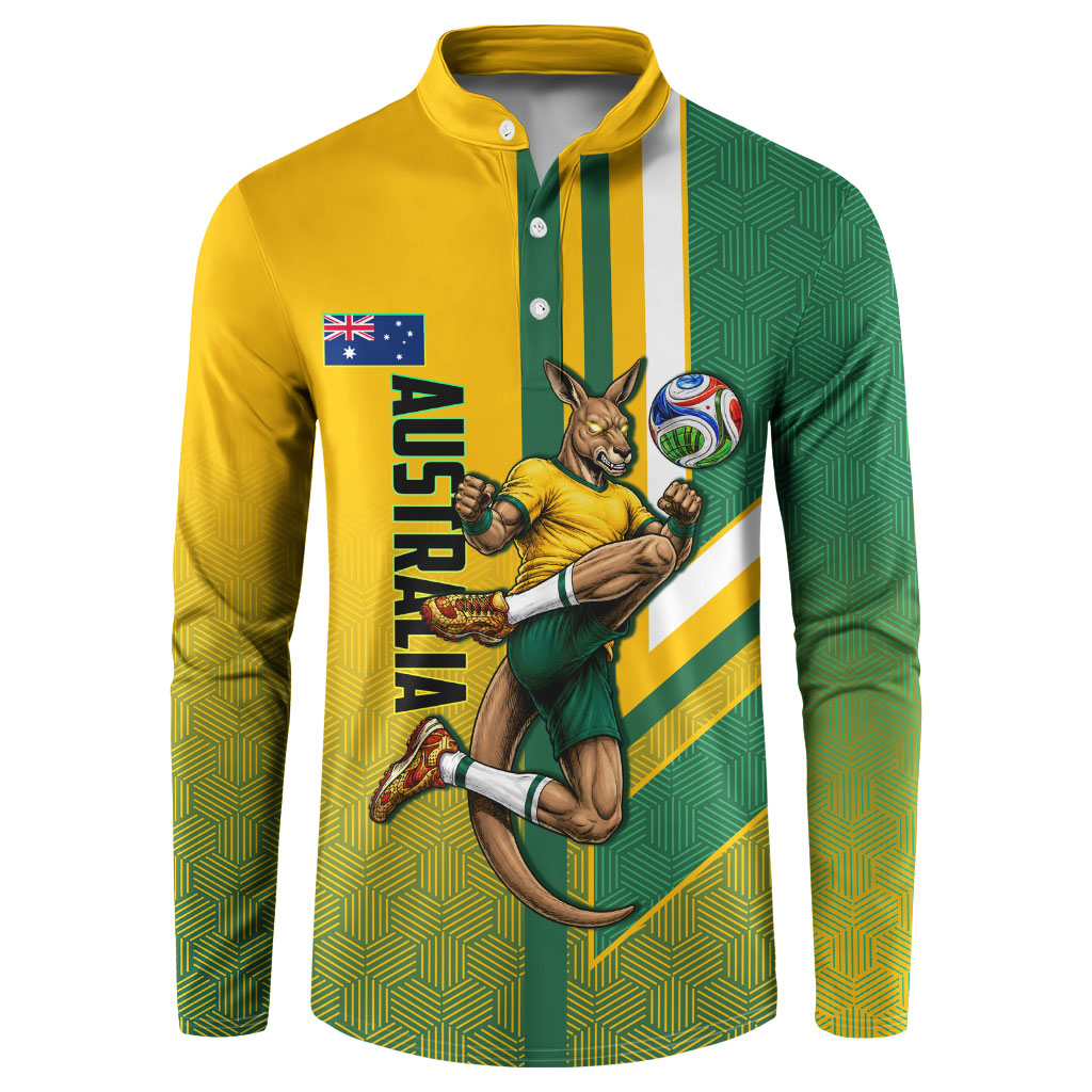 Personalized Australia Soccer Kangaroo Button Sweatshirt Australia Flag Athletic Mascot Boxing Kangaroo