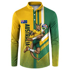 Personalized Australia Soccer Kangaroo Button Sweatshirt Australia Flag Athletic Mascot Boxing Kangaroo