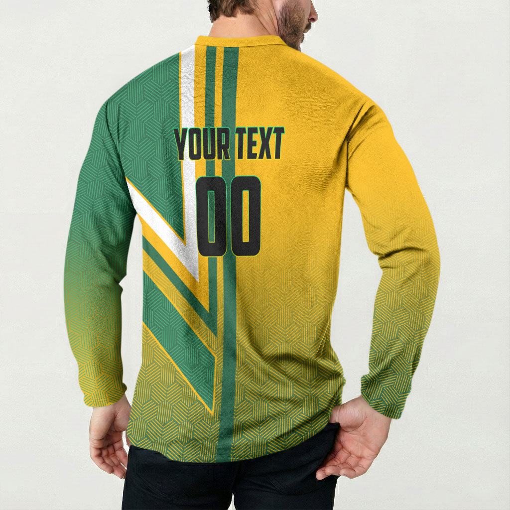 Personalized Australia Soccer Kangaroo Button Sweatshirt Australia Flag Athletic Mascot Boxing Kangaroo