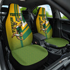 Personalized Australia Soccer Kangaroo Car Seat Cover Australia Flag Athletic Mascot Boxing Kangaroo