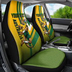 Personalized Australia Soccer Kangaroo Car Seat Cover Australia Flag Athletic Mascot Boxing Kangaroo