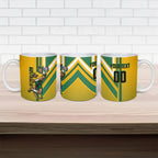 Personalized Australia Soccer Kangaroo Ceramic Mug Australia Flag Athletic Mascot Boxing Kangaroo