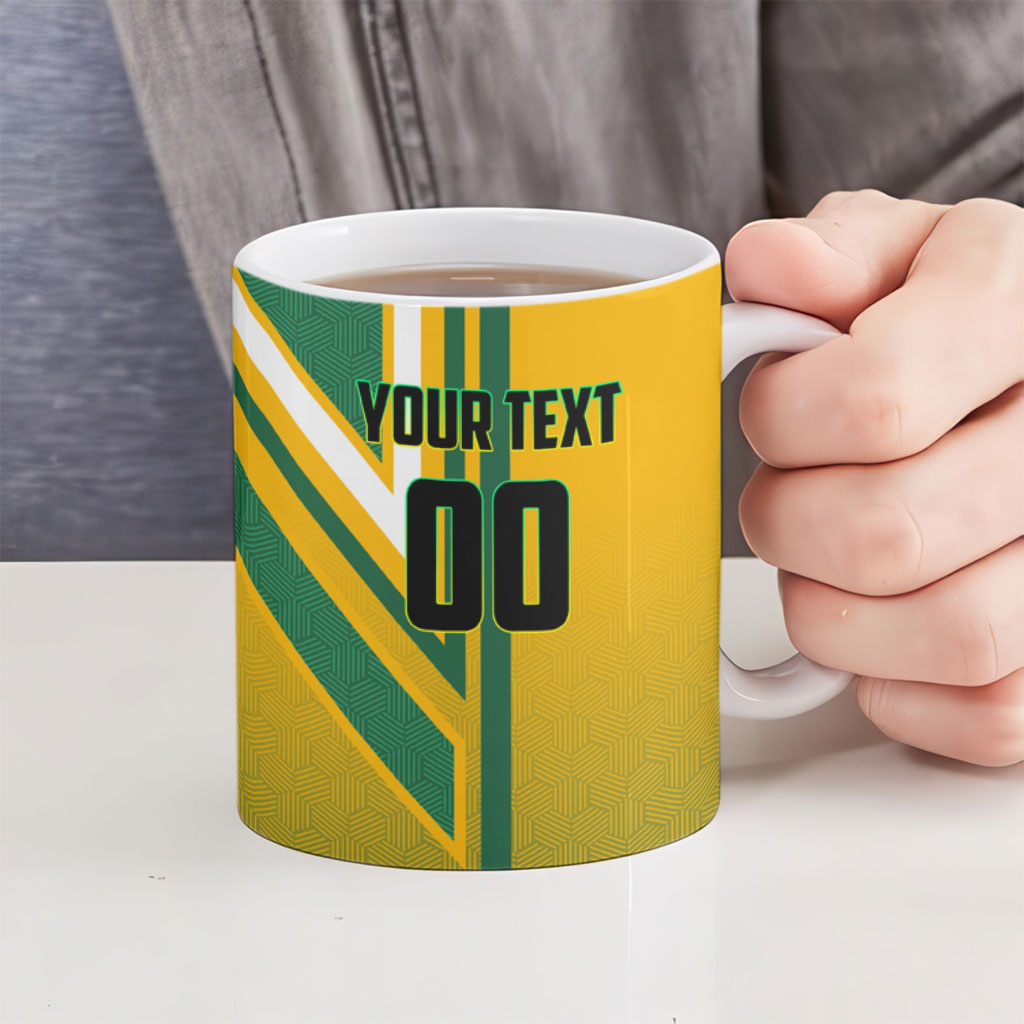 Personalized Australia Soccer Kangaroo Ceramic Mug Australia Flag Athletic Mascot Boxing Kangaroo