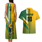 Personalized Australia Soccer Kangaroo Couples Matching Tank Maxi Dress and Hawaiian Shirt Australia Flag Athletic Mascot Boxing Kangaroo