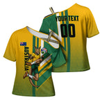 Personalized Australia Soccer Kangaroo Cross Shoulder Shirt Australia Flag Athletic Mascot Boxing Kangaroo