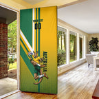 Personalized Australia Soccer Kangaroo Door Cover Australia Flag Athletic Mascot Boxing Kangaroo