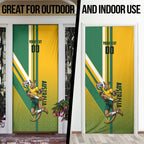 Personalized Australia Soccer Kangaroo Door Cover Australia Flag Athletic Mascot Boxing Kangaroo
