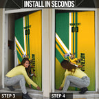 Personalized Australia Soccer Kangaroo Door Cover Australia Flag Athletic Mascot Boxing Kangaroo