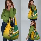 Personalized Australia Soccer Kangaroo Grocery Bag Australia Flag Athletic Mascot Boxing Kangaroo