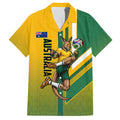 Personalized Australia Soccer Kangaroo Hawaiian Shirt Australia Flag Athletic Mascot Boxing Kangaroo