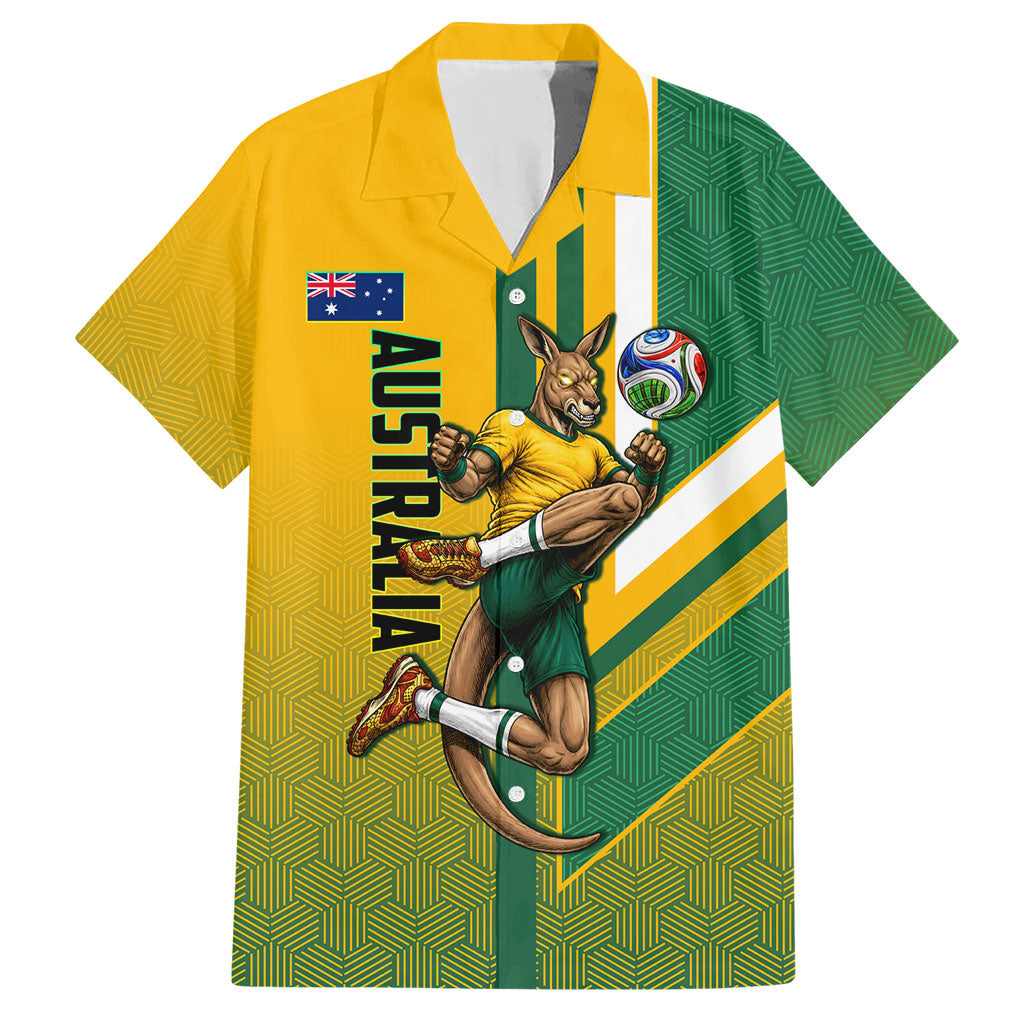 Personalized Australia Soccer Kangaroo Hawaiian Shirt Australia Flag Athletic Mascot Boxing Kangaroo