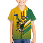Personalized Australia Soccer Kangaroo Hawaiian Shirt Australia Flag Athletic Mascot Boxing Kangaroo