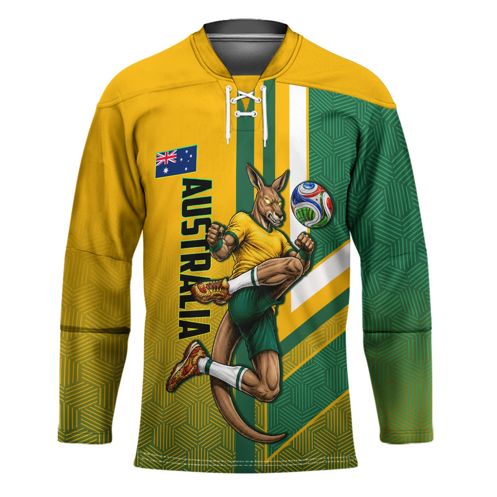 Personalized Australia Soccer Kangaroo Hockey Jersey Australia Flag Athletic Mascot Boxing Kangaroo