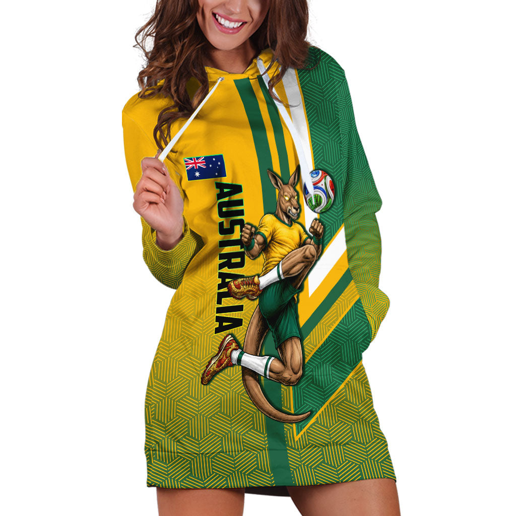 Personalized Australia Soccer Kangaroo Hoodie Dress Australia Flag Athletic Mascot Boxing Kangaroo