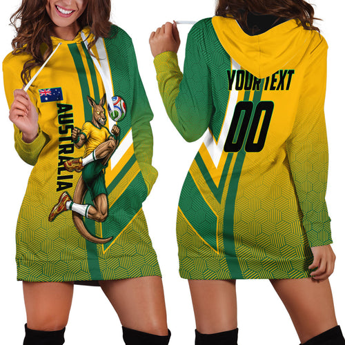 Personalized Australia Soccer Kangaroo Hoodie Dress Australia Flag Athletic Mascot Boxing Kangaroo