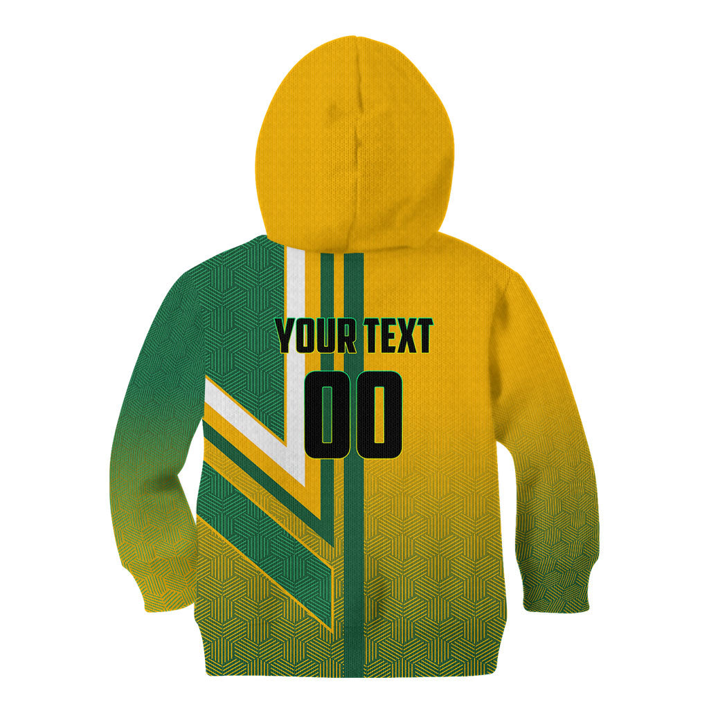 Personalized Australia Soccer Kangaroo Kid Hoodie Australia Flag Athletic Mascot Boxing Kangaroo