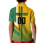 Personalized Australia Soccer Kangaroo Kid Polo Shirt Australia Flag Athletic Mascot Boxing Kangaroo