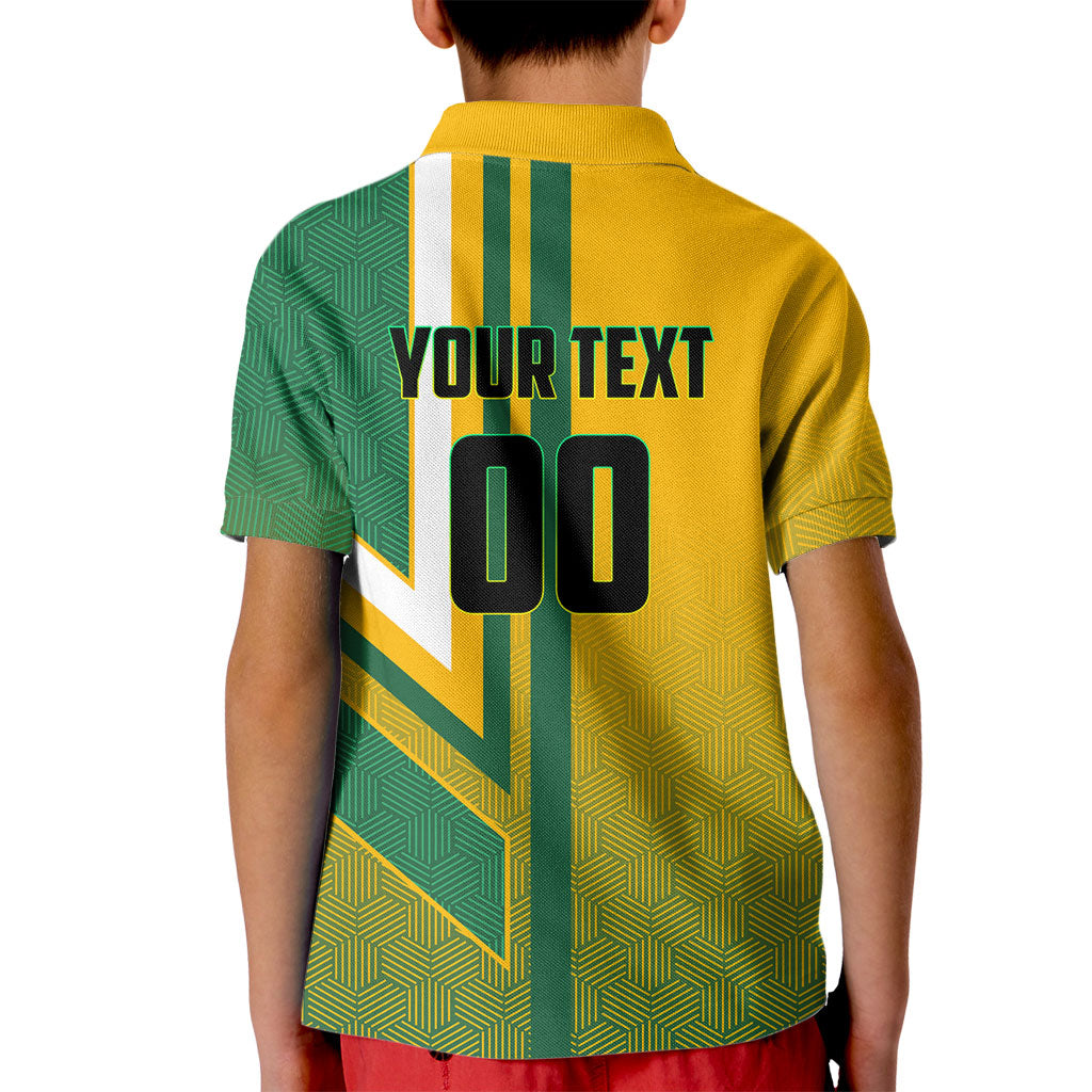 Personalized Australia Soccer Kangaroo Kid Polo Shirt Australia Flag Athletic Mascot Boxing Kangaroo