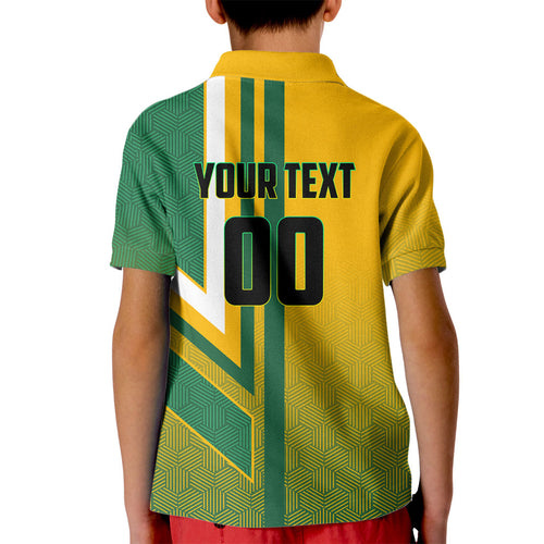 Personalized Australia Soccer Kangaroo Kid Polo Shirt Australia Flag Athletic Mascot Boxing Kangaroo