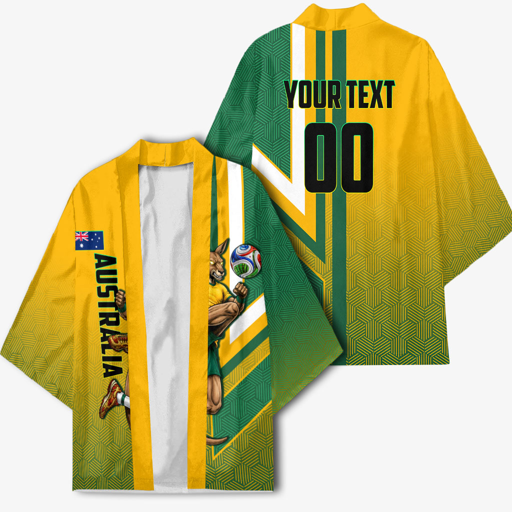 Personalized Australia Soccer Kangaroo Kimono Australia Flag Athletic Mascot Boxing Kangaroo